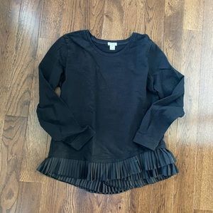 J. Crew pleated ruffle hem shirt NWOT